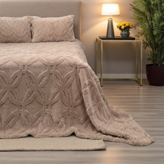 Orion Seri Wellsoft Yatak Örtüsü Seti 230×250 cm + 2 Yastık Kılıfı | Ultra Soft, Peluş Battaniye Dokulu