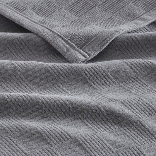 Breeze Series Double %100 Cotton Checkered Bedspread – Breathable Luxury Hotel Comfort