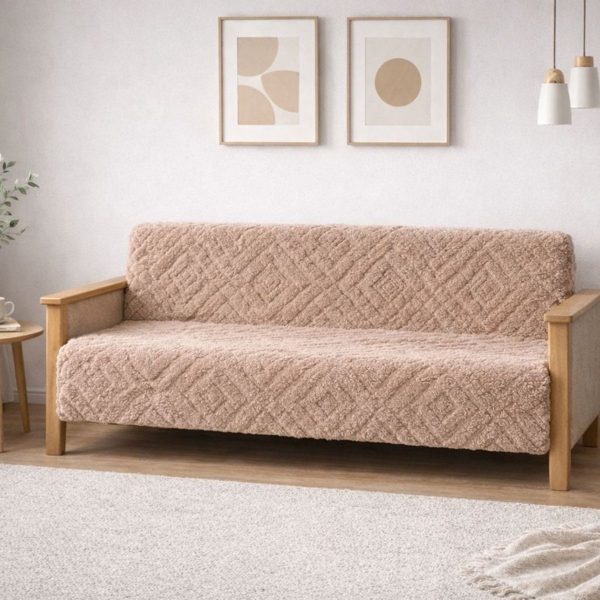 Nordic Stil Koltuk Örtüsü Kaymaz 3’lü Koltuk Kılıfı –Yıkanabilir, Kolay Temizlenen Kumaş