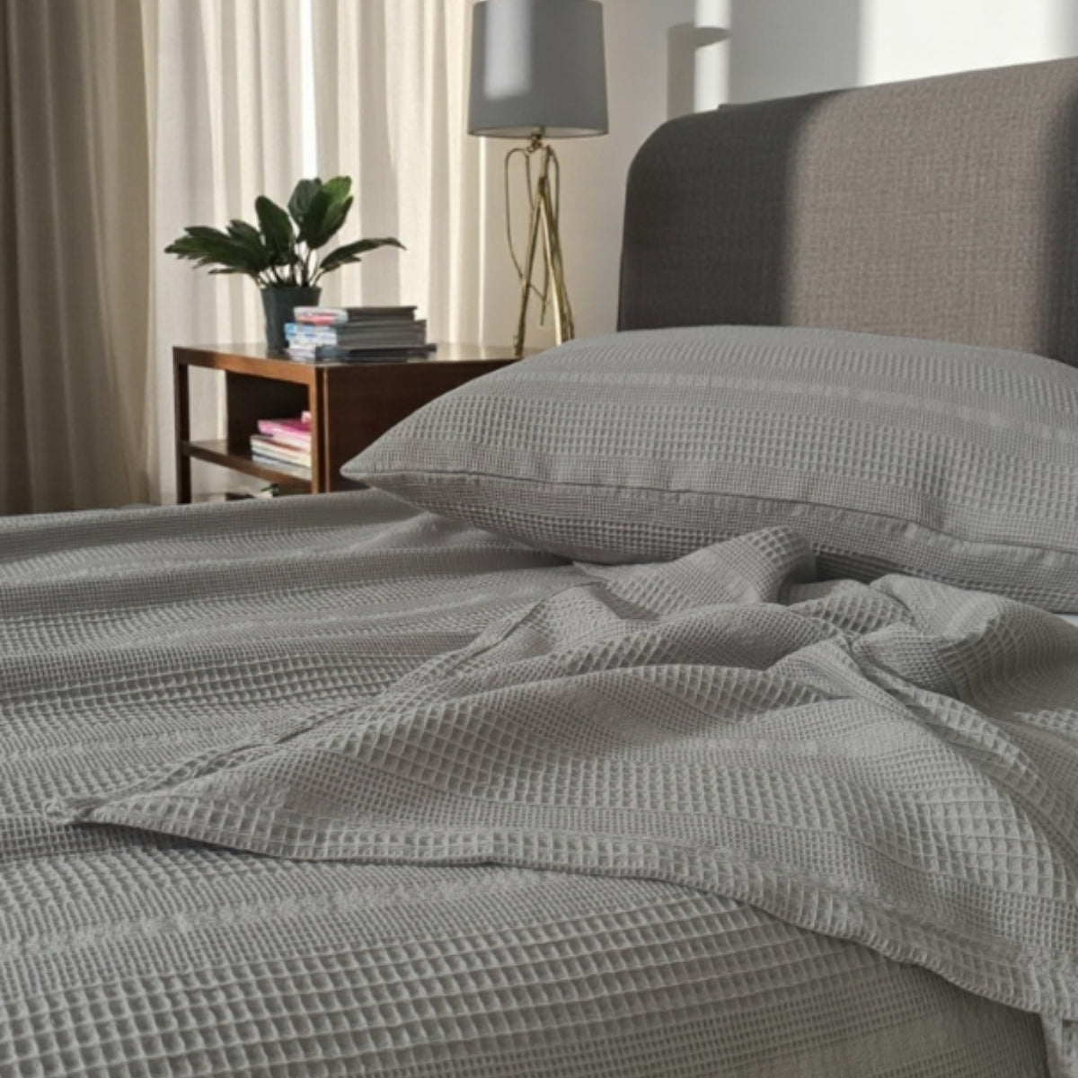 SoftNature Series Single 100% Cotton Bordered Breathable Pique Set | Lightweight, Non-Sweaty, and Stylish (160x230)