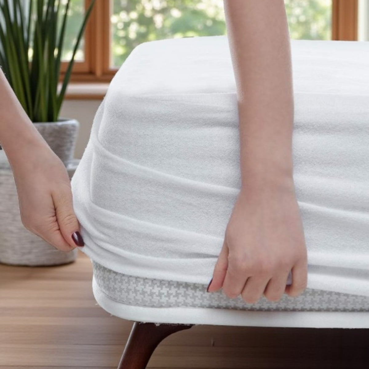 Pamuklu Fitted Su Sıvı Geçirmez Yatak Koruyucu Beyaz Terletmeyen (Bebek/Tek/Çift Kişilik) Yatak Alezi