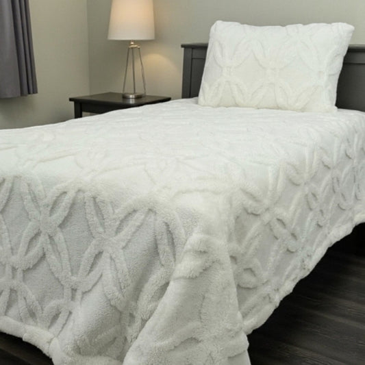 Orion Seri Wellsoft Tek Kişilik Yatak Örtüsü Seti 180×235 cm + 1 Yastık Kılıfı | Ultra Yumuşak, Lüks Battaniye Dokulu