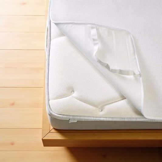 4-Corner Waterproof Cotton Top / Polyurethane Bottom Fitted Mattress Protector – Antibacterial, Silent Protection | Single & Double, Baby Sizes