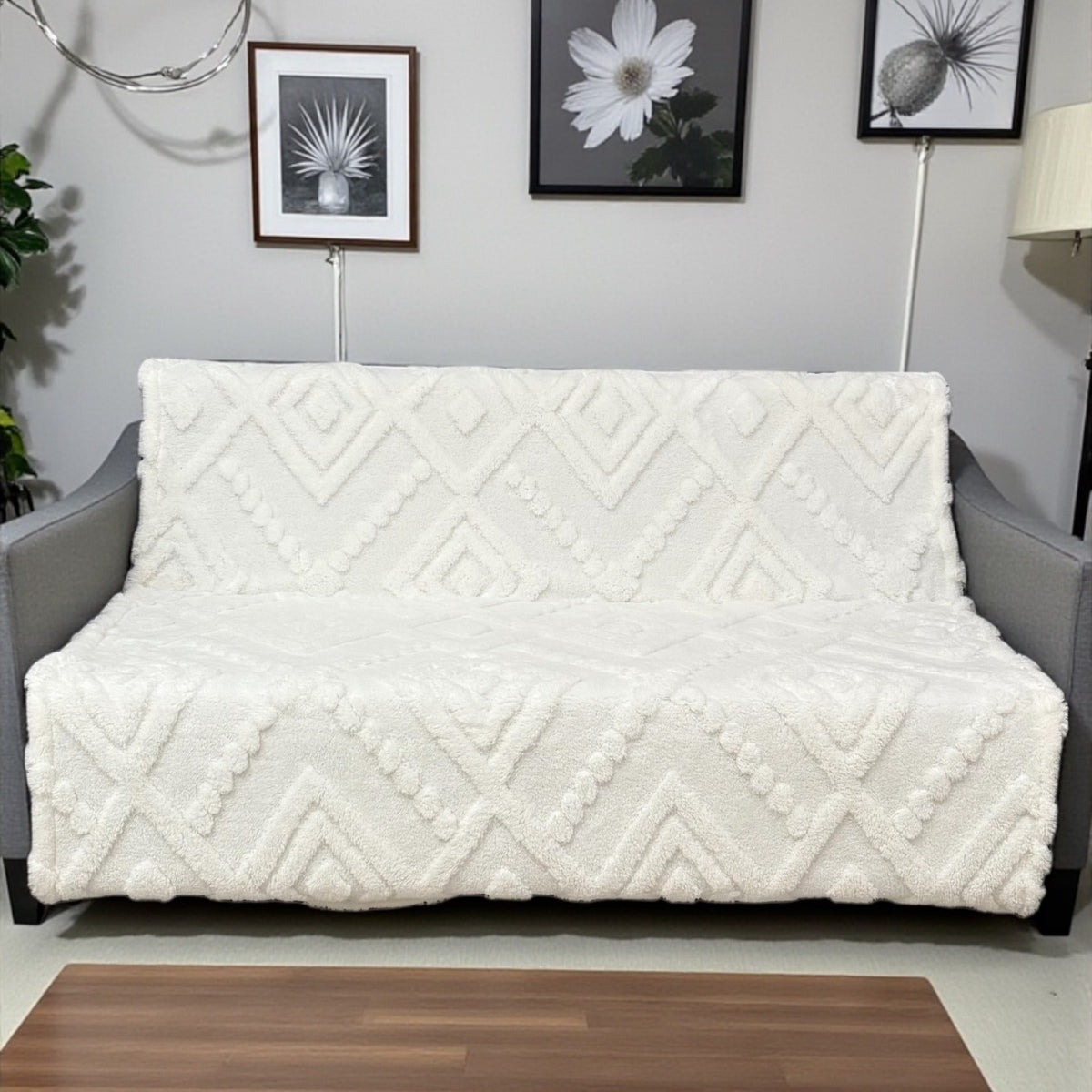 Nordic Stil Koltuk Örtüsü Kaymaz 3’lü Koltuk Kılıfı –Yıkanabilir, Kolay Temizlenen Kumaş