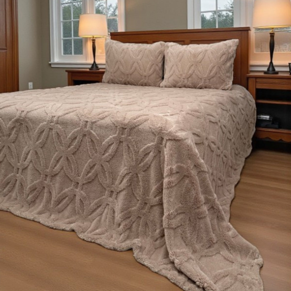 Orion Seri Wellsoft Yatak Örtüsü Seti 230×250 cm + 2 Yastık Kılıfı | Ultra Soft, Peluş Battaniye Dokulu