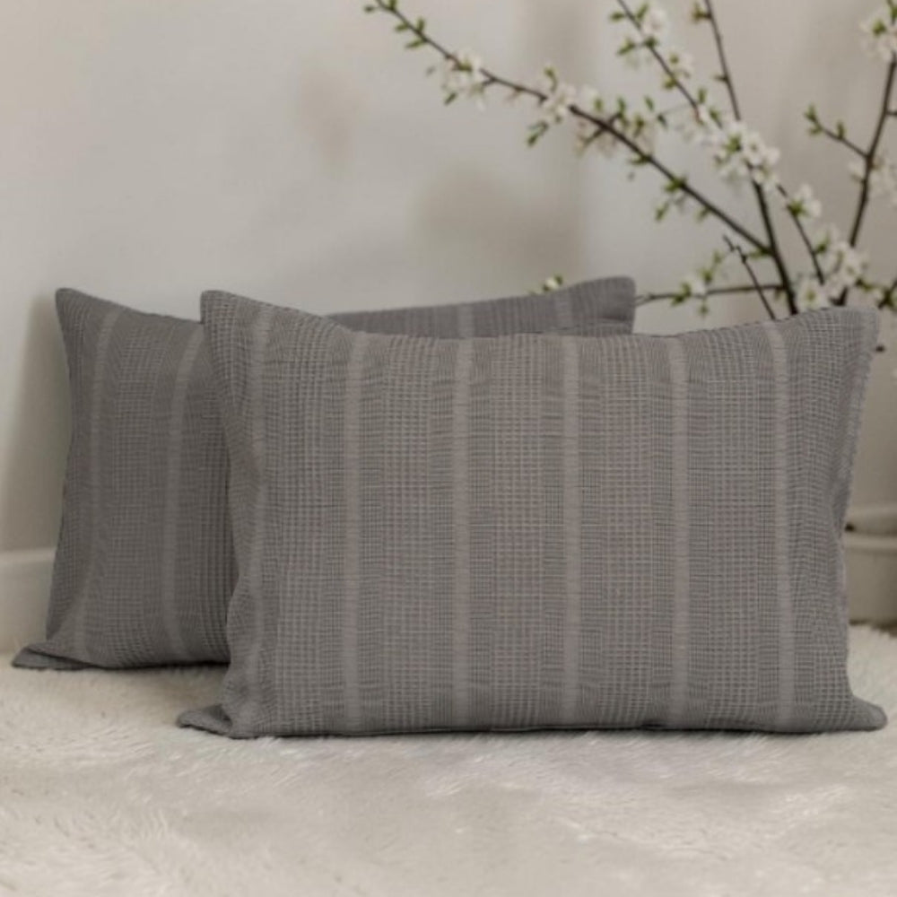 Seranova Bordürlü 2 Adet 50x70 Yastık Kılıfı %100 Pamuk Kapaklı Otel Tipi Dayanıklı