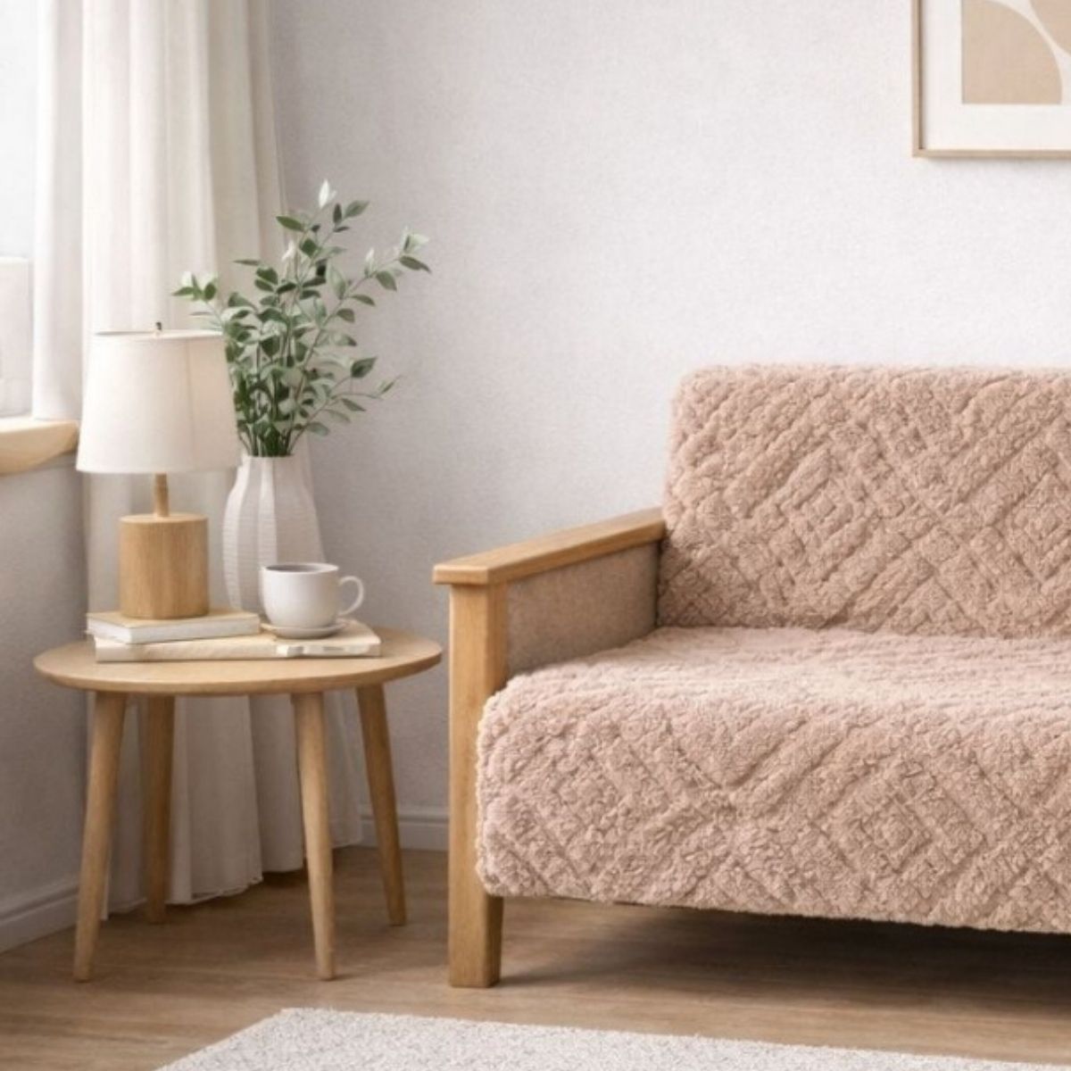Nordic Stil Koltuk Örtüsü Kaymaz 3’lü Koltuk Kılıfı –Yıkanabilir, Kolay Temizlenen Kumaş