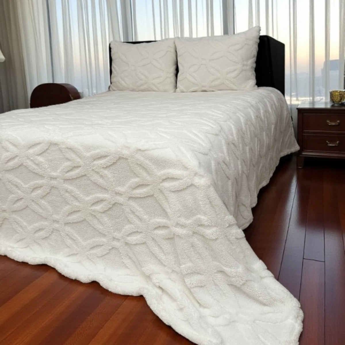 Orion Seri Wellsoft Yatak Örtüsü Seti 230×250 cm + 2 Yastık Kılıfı | Ultra Soft, Peluş Battaniye Dokulu