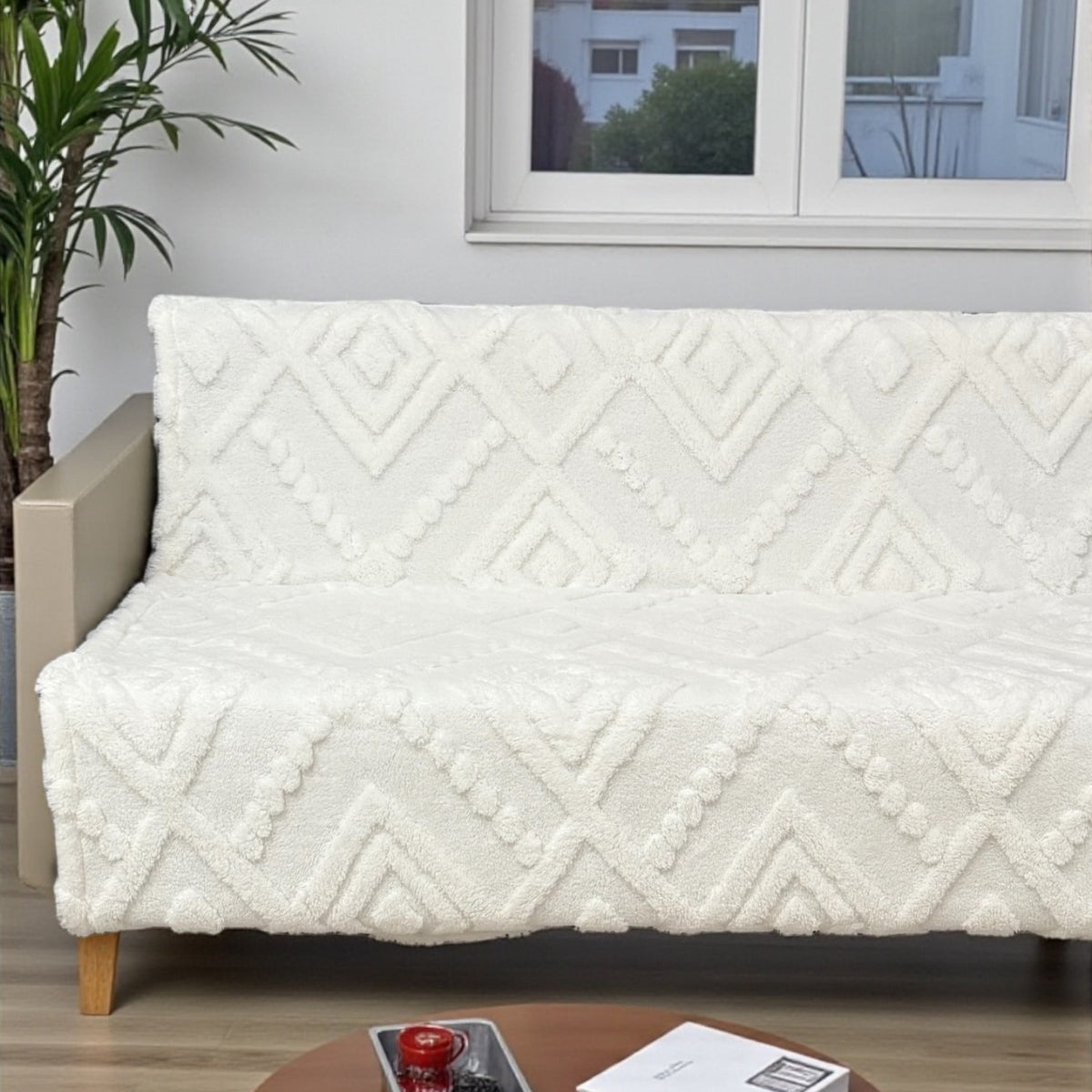 Nordic Stil Koltuk Örtüsü Kaymaz 3’lü Koltuk Kılıfı –Yıkanabilir, Kolay Temizlenen Kumaş