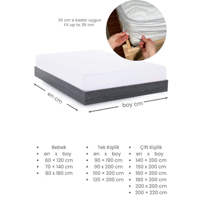 Aura Series Quilted Fitted Waterproof Mattress Protector - Waterproof, Non-Sweating - Single / Double