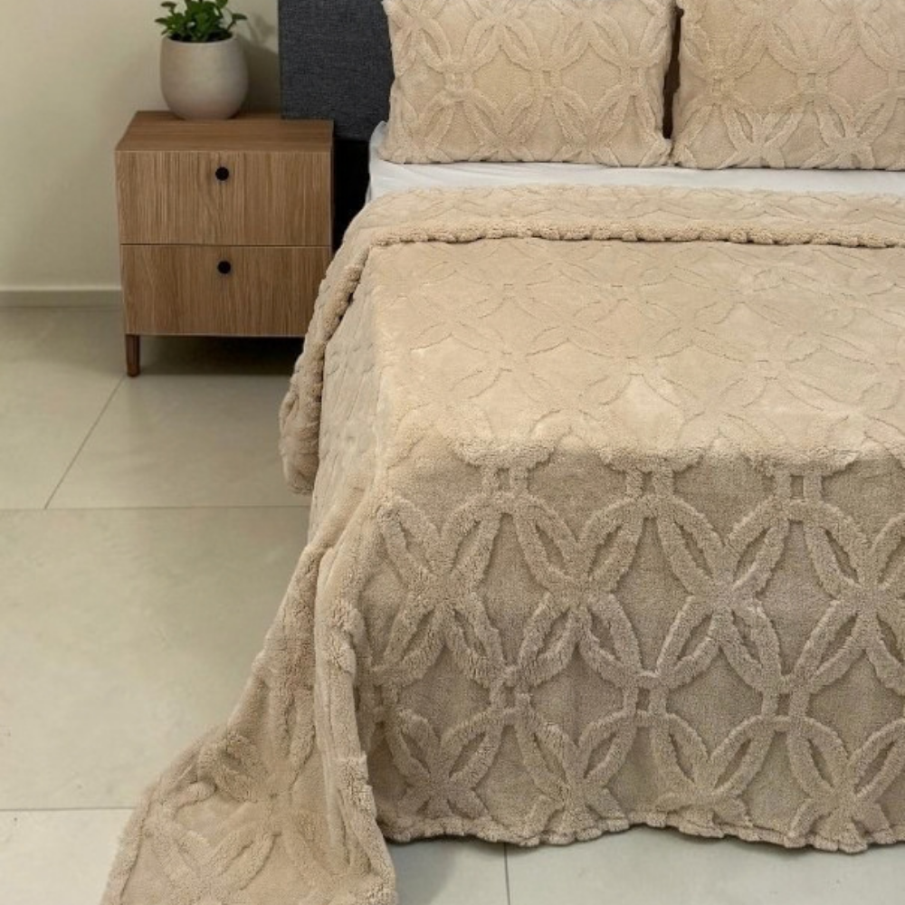 Orion Seri Wellsoft Yatak Örtüsü Seti 230×250 cm + 2 Yastık Kılıfı | Ultra Soft, Peluş Battaniye Dokulu