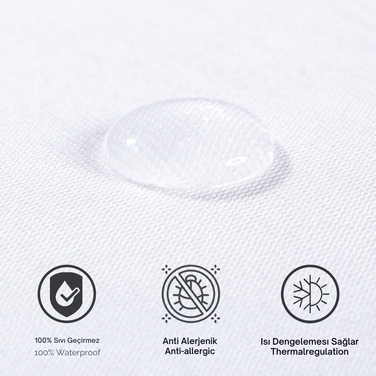 4-Corner Waterproof Cotton Top / Polyurethane Bottom Fitted Mattress Protector – Antibacterial, Silent Protection | Single & Double, Baby Sizes