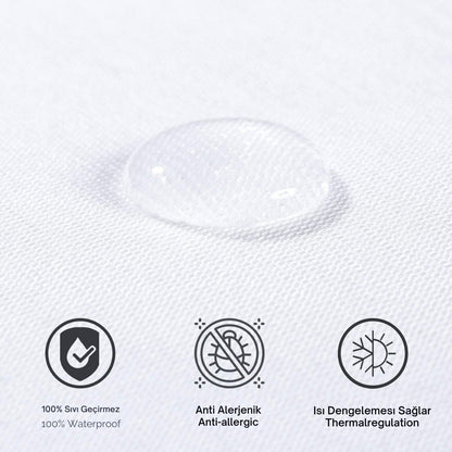 4-Corner Waterproof Cotton Top / Polyurethane Bottom Fitted Mattress Protector – Antibacterial, Silent Protection | Single & Double, Baby Sizes