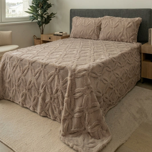 Orion Series Wellsoft Bedspread Set 230x250 cm + 2 Pillowcases | Ultra Soft, Plush Blanket Texture