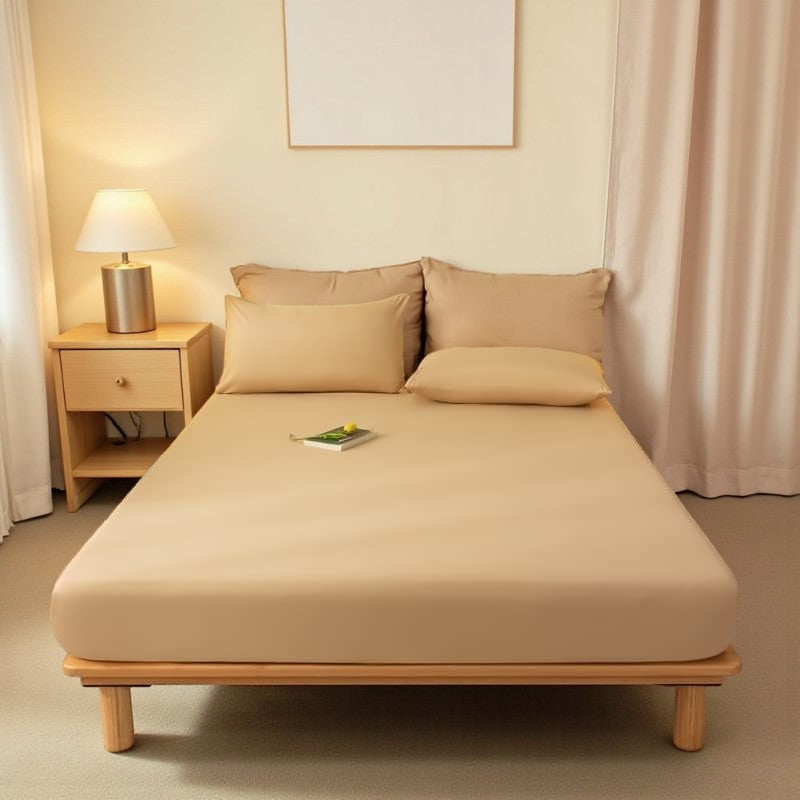 Luna Ranforce Fitted Sheet Set – 100% Cotton 57 TC, Breathable and Durable