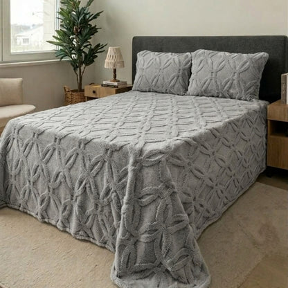 Orion Seri Wellsoft Yatak Örtüsü Seti 230×250 cm + 2 Yastık Kılıfı | Ultra Soft, Peluş Battaniye Dokulu