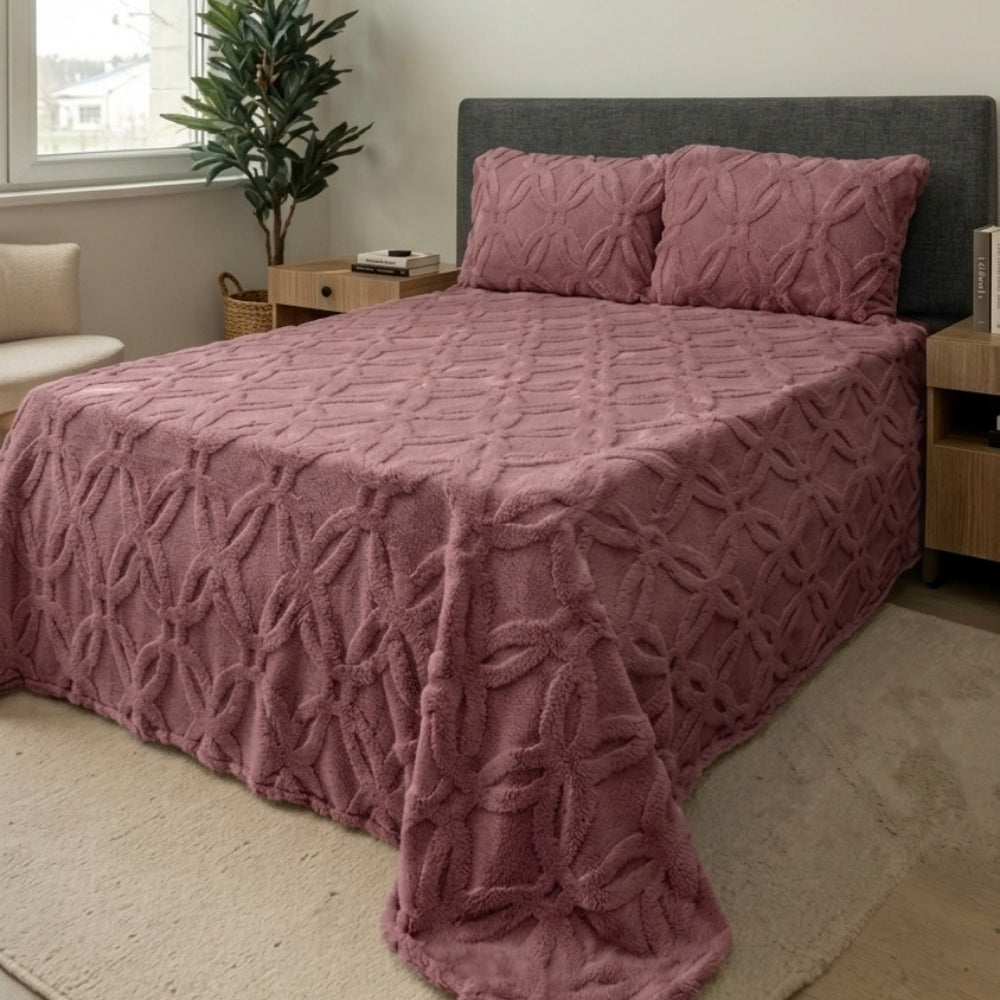Orion Series Wellsoft Bedspread Set 230×250 cm + 2 Pillowcases | Ultra Soft, Plush Blanket Texture