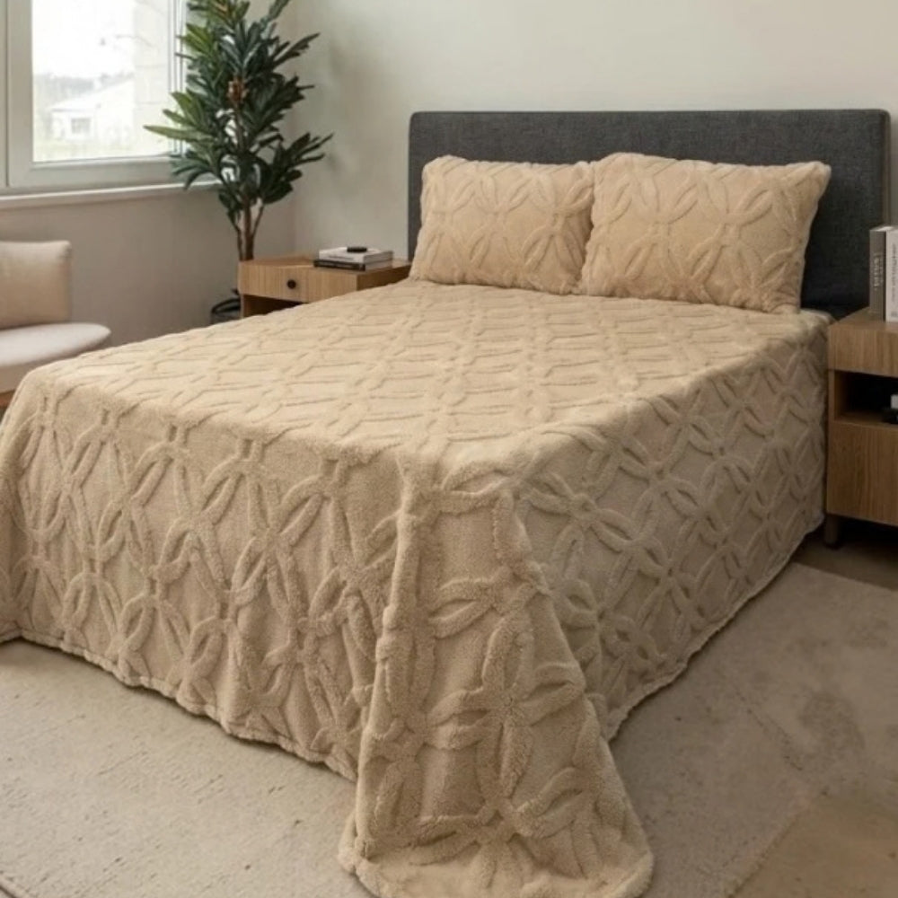 Orion Seri Wellsoft Yatak Örtüsü Seti 230×250 cm + 2 Yastık Kılıfı | Ultra Soft, Peluş Battaniye Dokulu